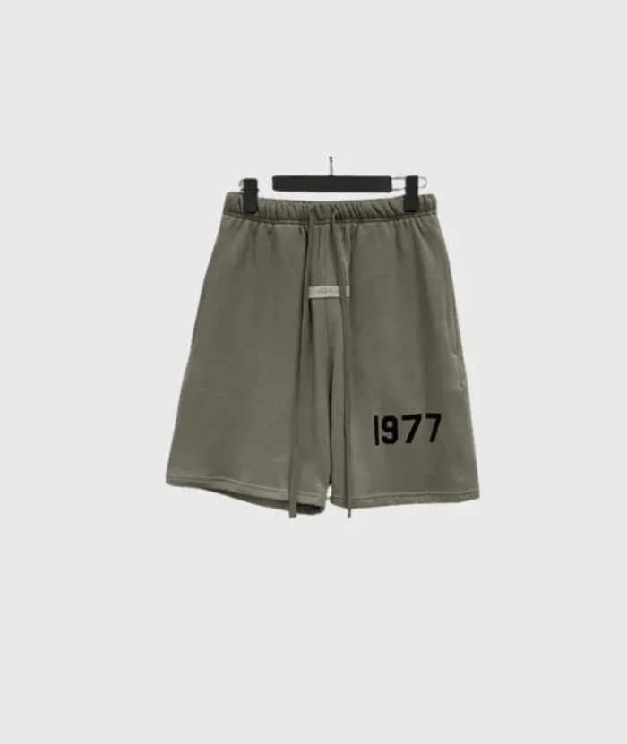 Fear of God Essentials 1977 Print Shorts Dark Grey