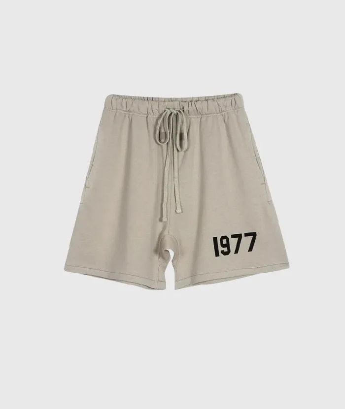 Fear of God Essentials 1977 Print Shorts Beige