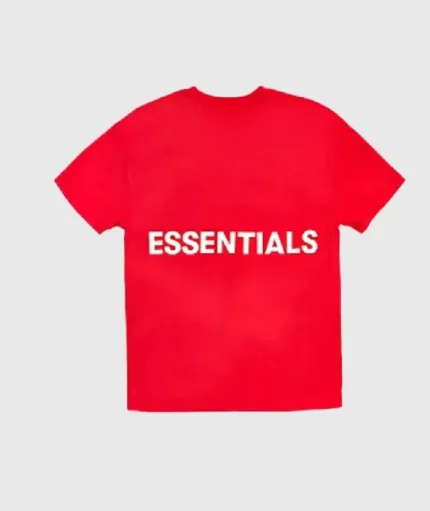 Fear of God Essentials Print Red T-Shirt